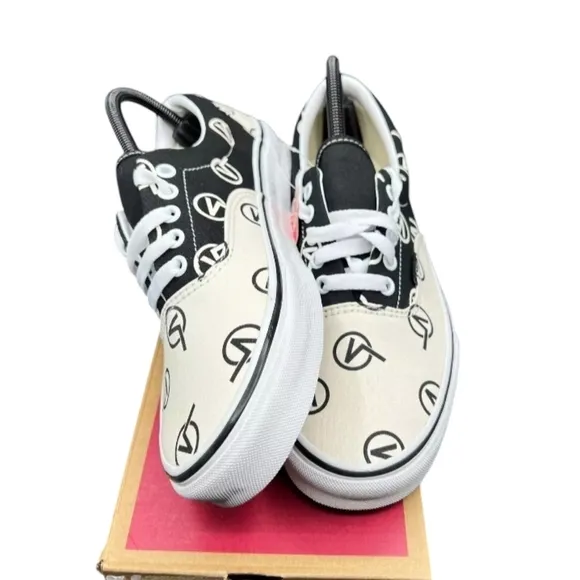 NEW Vans Circle V Era Mens Womens 10.5 Sneakers VN0A4BV417H Black/Marshmallow