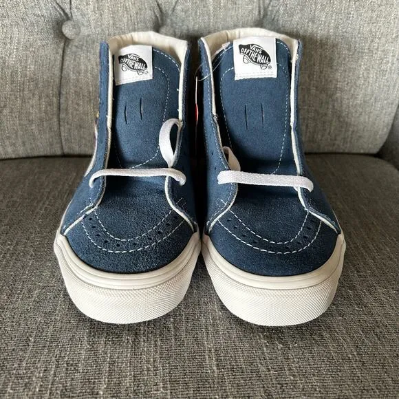 NEW Vans Mens Sk8-Hi Fair Isle Blue High Top Lace Up Skate Sneaker Shoes 5.5