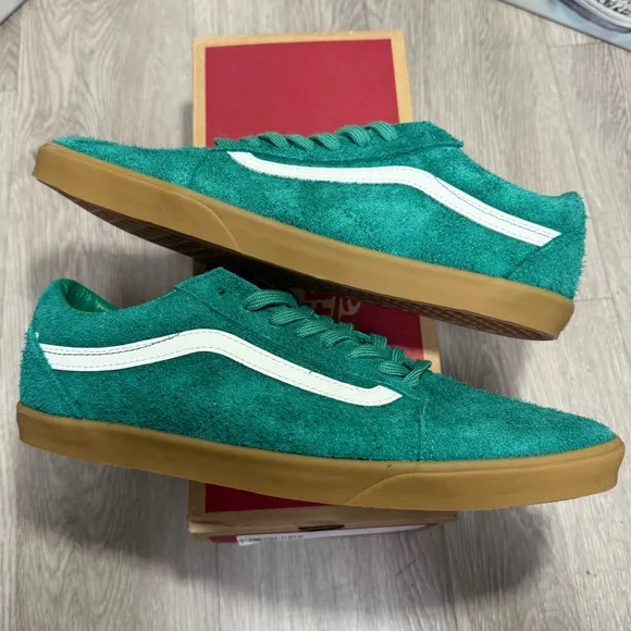 New Vans Old Skool LowPro Green/Gum Sneakers Low-Top Shoes Sizes 8.5, 9, 9.5 Men