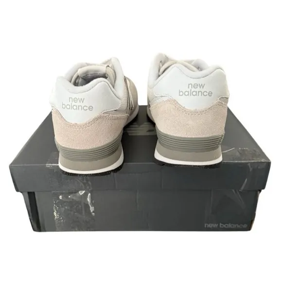 New With Box New Balance 574 Core Kids Grey White 3.5 Medium Shoes GC574EVW