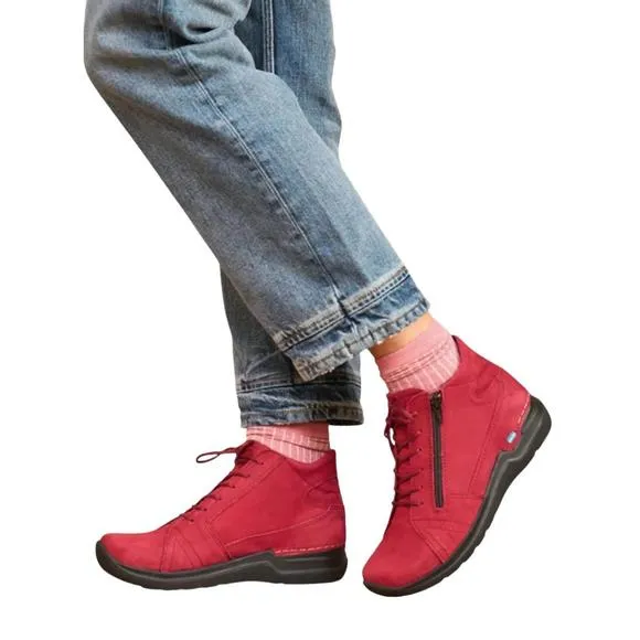 NEW WOLKY women's why shoes in oxblood nubuck