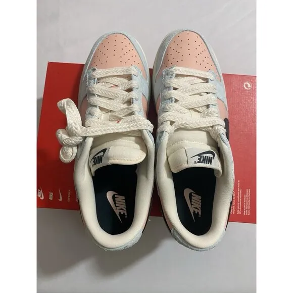 New Women’s Size 12 - Nike Dunk Low Glacier Blue Arctic Orange HJ7341 474