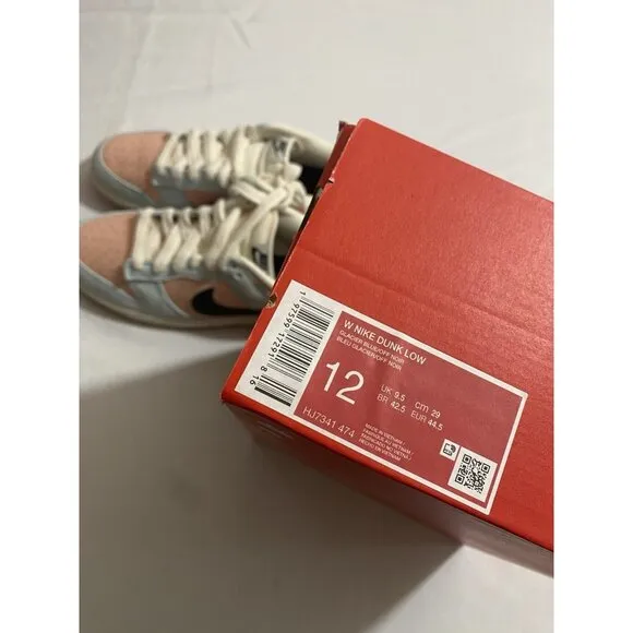 New Women’s Size 12 - Nike Dunk Low Glacier Blue Arctic Orange HJ7341 474
