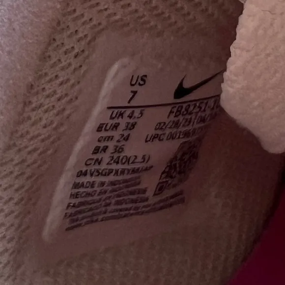 NEW Womens Size 7 Nike Air Force 1 '07 Coconut Milk Alabaster Playful Pink Shoes