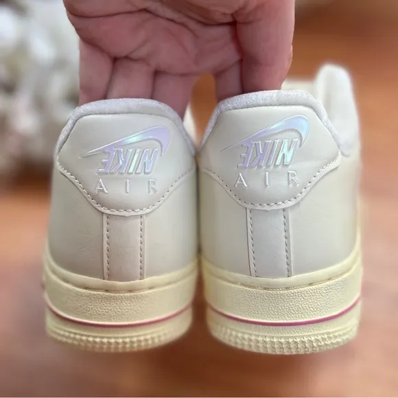NEW Womens Size 7 Nike Air Force 1 '07 Coconut Milk Alabaster Playful Pink Shoes
