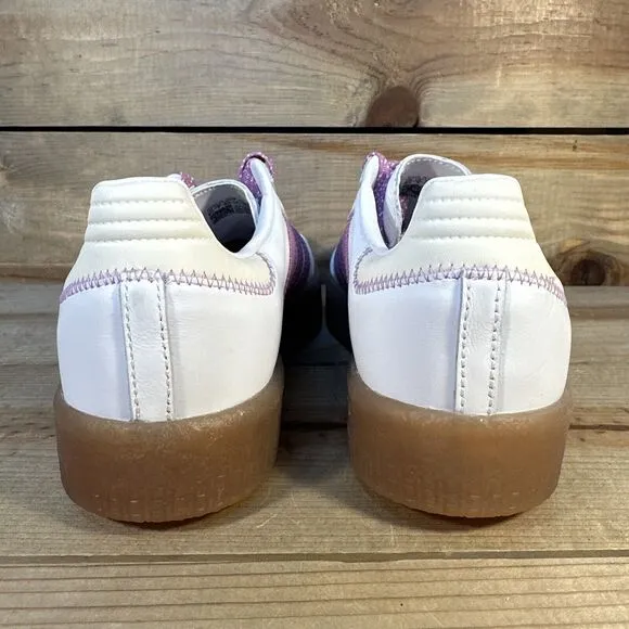 NEW Womens Size 8.5 - Adidas Sambae “White Preloved Purple” Sneakers IE9106 RARE