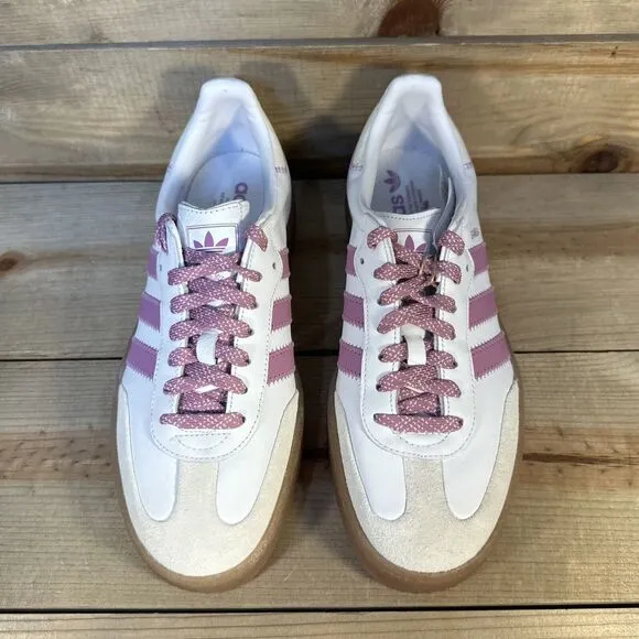 NEW Womens Size 8.5 - Adidas Sambae “White Preloved Purple” Sneakers IE9106 RARE