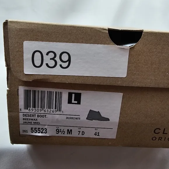NIB Clarks Originals Desert Boot Beeswax Chukka Shoes Leather Lace-Up Brown 9.5