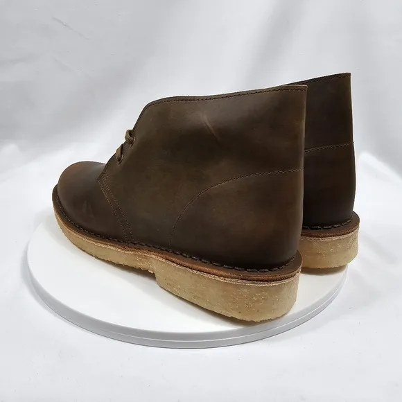 NIB Clarks Originals Desert Boot Beeswax Chukka Shoes Leather Lace-Up Brown 9.5