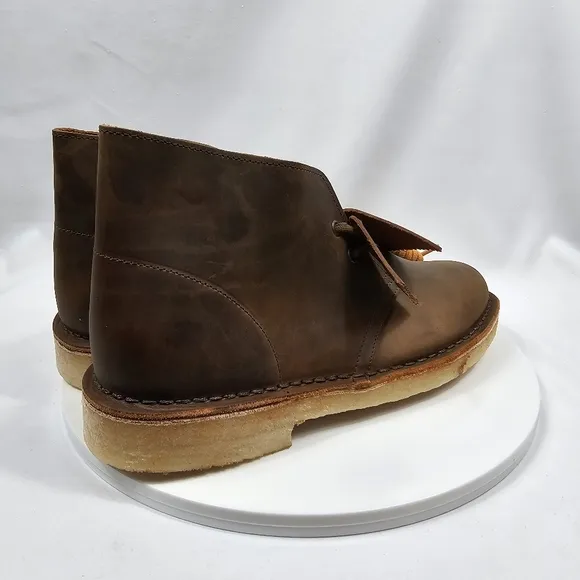 NIB Clarks Originals Desert Boot Beeswax Chukka Shoes Leather Lace-Up Brown 9.5