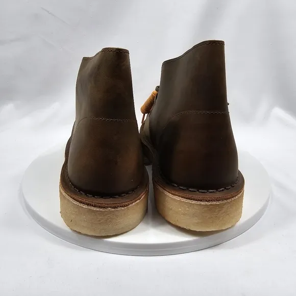 NIB Clarks Originals Desert Boot Beeswax Chukka Shoes Leather Lace-Up Brown 9.5