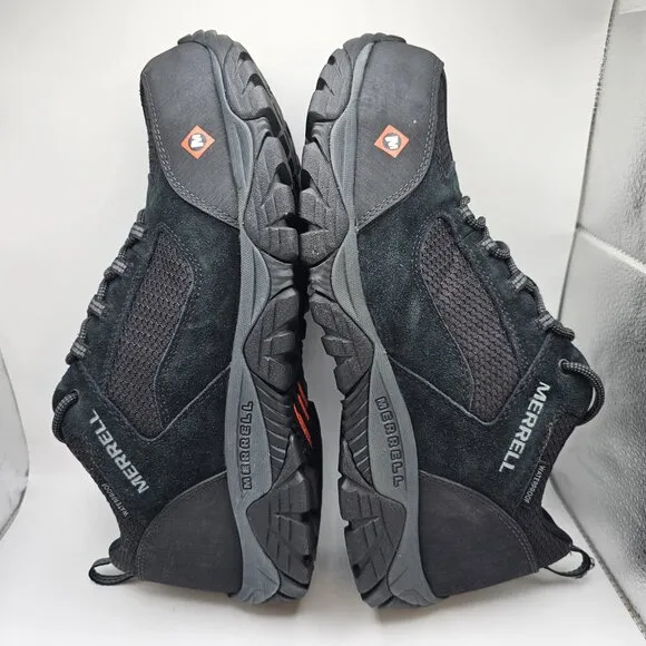 NIB Men's MERRELL Moab Onset Composite Toe Waterproof Work Shoe Black Size 10