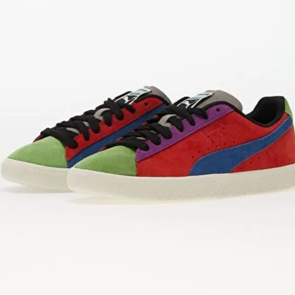 🩵NIB Puma Clyde Culture Multicolor Sneakers Men's 9.5