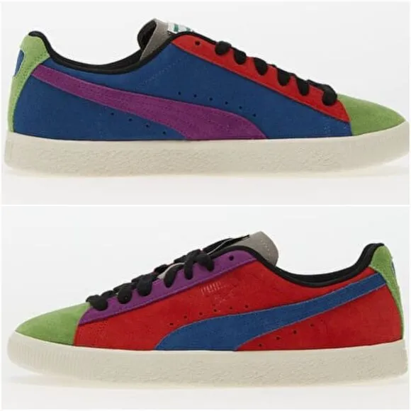 🩵NIB Puma Clyde Culture Multicolor Sneakers Men's 9.5