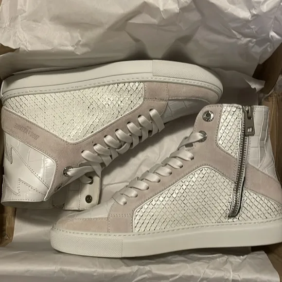 NIB | Zadig And Voltaire High Top Flash Keith Sneakers with Dust Bag FR38/US7‎