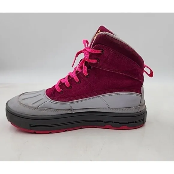 Nike ACG Woodside 2 Rasp Red/Laser Orange Pink High Shoes 524877-601 Girls 5.5Y