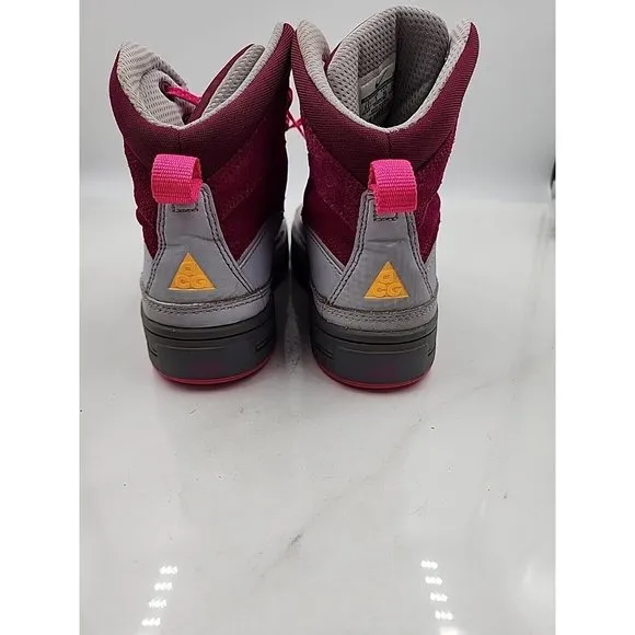 Nike ACG Woodside 2 Rasp Red/Laser Orange Pink High Shoes 524877-601 Girls 5.5Y