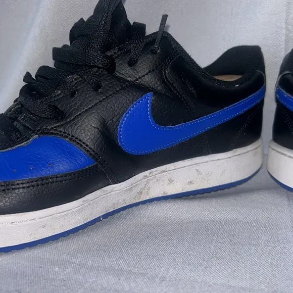 Nike Air Court Vision Low Mens Size 10 Black Blue Running Shoes DM8681-001