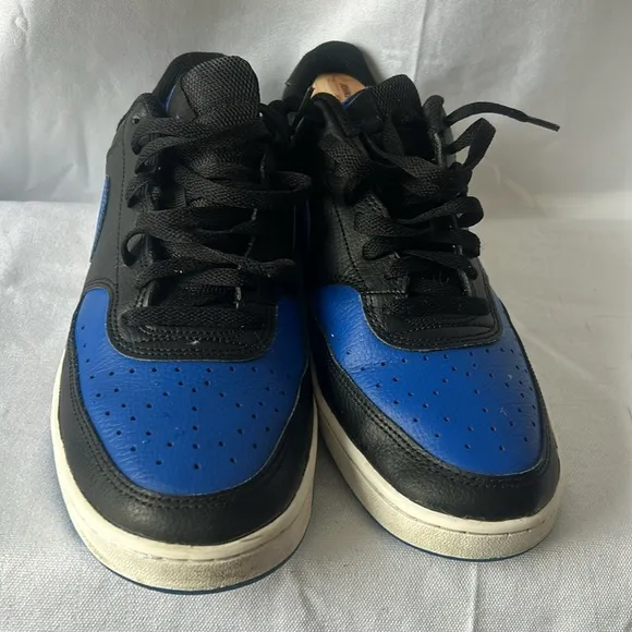 Nike Air Court Vision Low Mens Size 10 Black Blue Running Shoes DM8681-001
