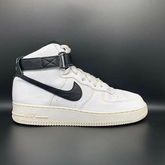 Nike Air Force 1 '07 High '21 Pebbled Leather Shoes Ct2303-100 Men's Sz 9.5