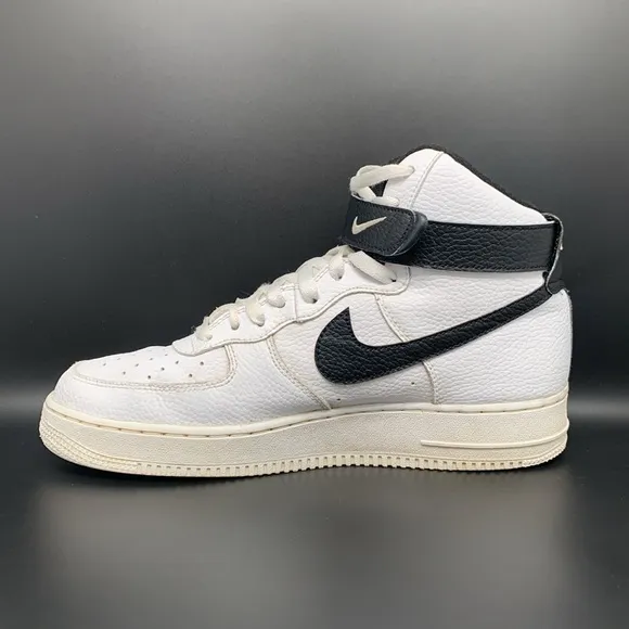 Nike Air Force 1 '07 High '21 Pebbled Leather Shoes Ct2303-100 Men's Sz 9.5