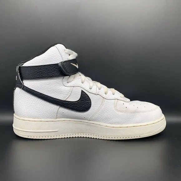 Nike Air Force 1 '07 High '21 Pebbled Leather Shoes Ct2303-100 Men's Sz 9.5