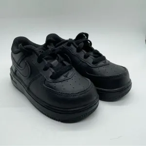 Nike Air Force 1 black kids shoes infant toddler size 6C lace 6 C basketball