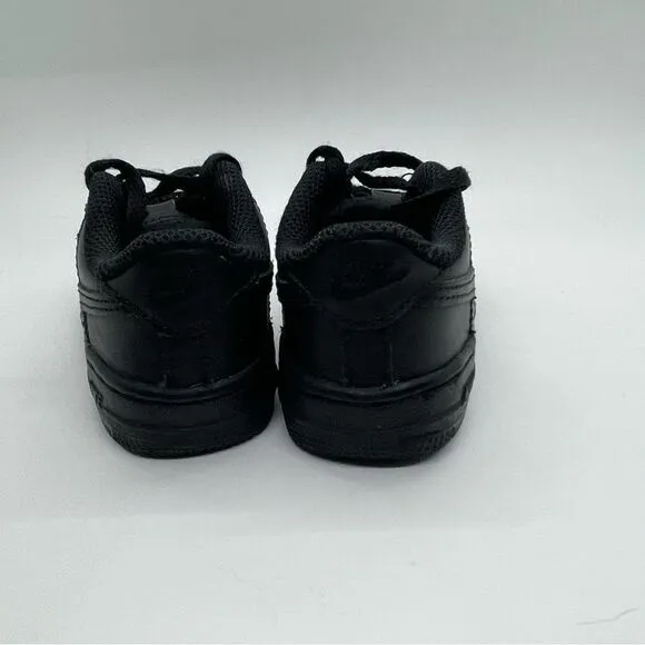 Nike Air Force 1 black kids shoes infant toddler size 6C lace 6 C basketball