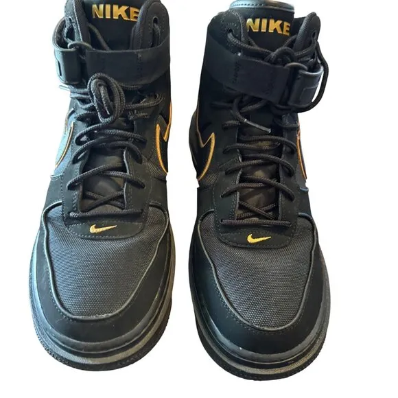 Nike Air Force 1 Boot Cordura Black Wheat High Top Sneakers Shoes Sz 9