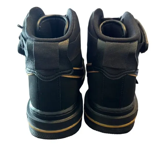 Nike Air Force 1 Boot Cordura Black Wheat High Top Sneakers Shoes Sz 9