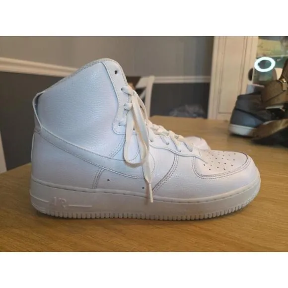 Nike Air Force 1 High '07 Men's Size 10.5 Basketball 315121-115 Triple White