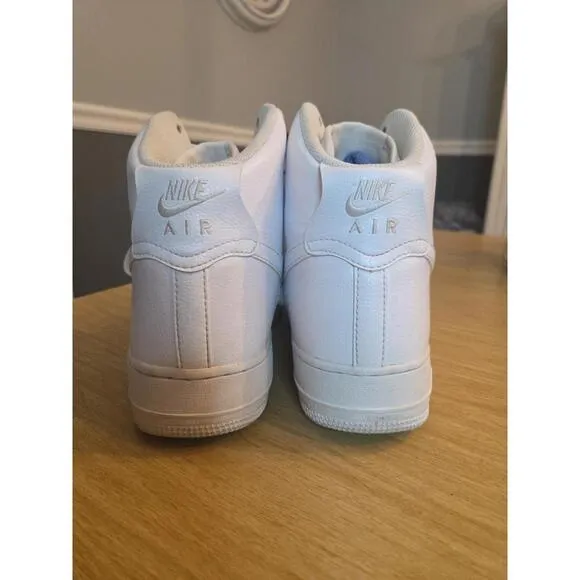 Nike Air Force 1 High '07 Men's Size 10.5 Basketball 315121-115 Triple White