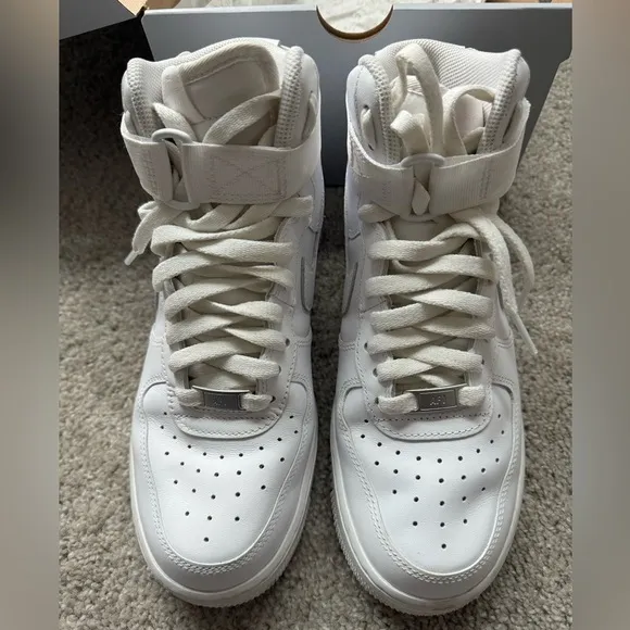 Nike Air Force 1 High 07 Triple White High Top Sneaker Shoes Women’s Size 8.5