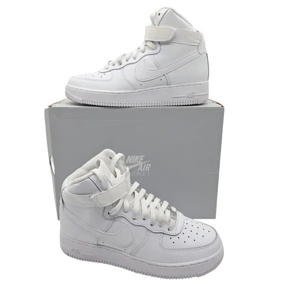 Nike Air Force 1 High Top LE DH294-111 White Sneakers Youth Size 7