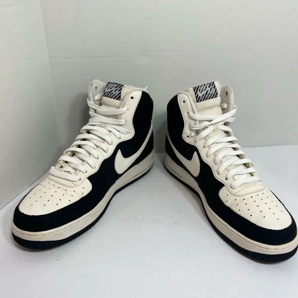 Nike Air Force 1 High Top Men's Black and White 315121-024 Shoes Size 12