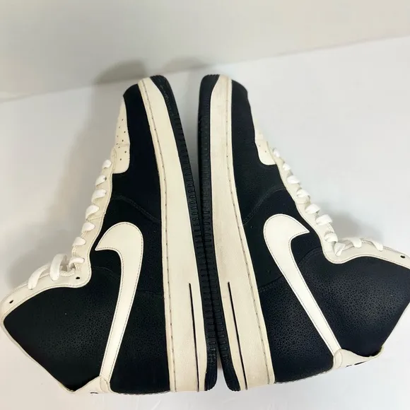 Nike Air Force 1 High Top Men's Black and White 315121-024 Shoes Size 12