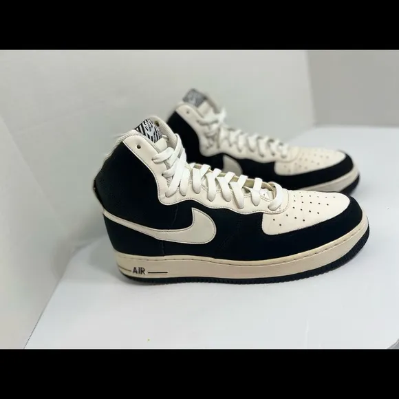 Nike Air Force 1 High Top Men's Black and White 315121-024 Shoes Size 12