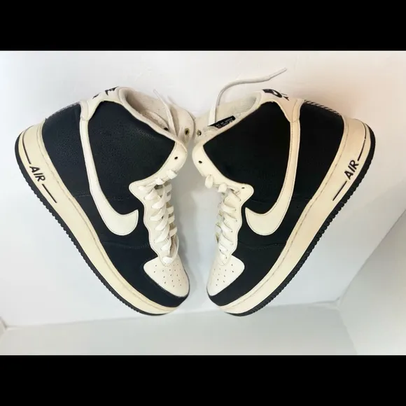 Nike Air Force 1 High Top Men's Black and White 315121-024 Shoes Size 12