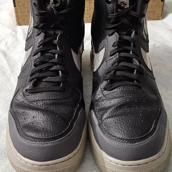 Nike Air Force 1 High Under Construction, Black/Wolf Grey-Pure Platinum, Size 14