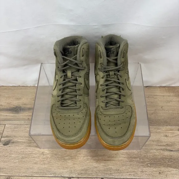 NIKE AIR FORCE 1 HIGH WB GS 922066-202 Youth Size 6 Women’s 7.5 Olive Green
