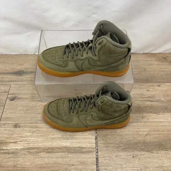 NIKE AIR FORCE 1 HIGH WB GS 922066-202 Youth Size 6 Women’s 7.5 Olive Green