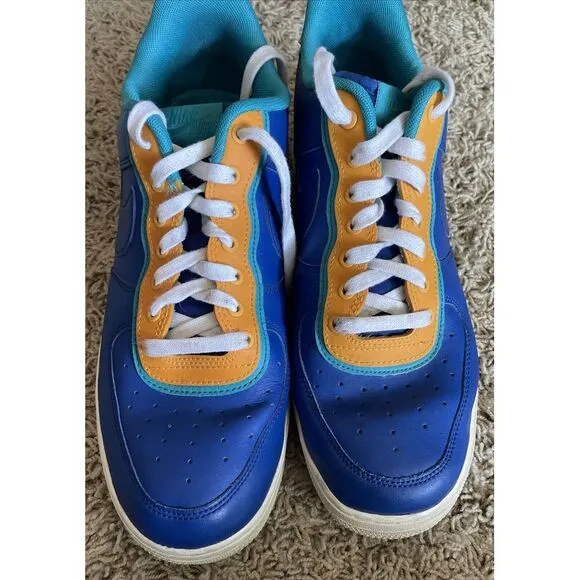 NIKE AIR‎ FORCE 1 LOW '07 LV8 MEN'S 12 DOUBLE LAYERED INDIGO SHOES AQ2439-401