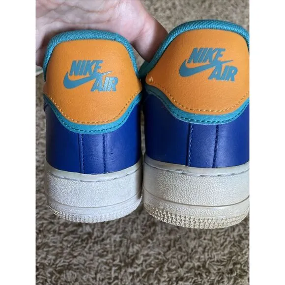 NIKE AIR‎ FORCE 1 LOW '07 LV8 MEN'S 12 DOUBLE LAYERED INDIGO SHOES AQ2439-401