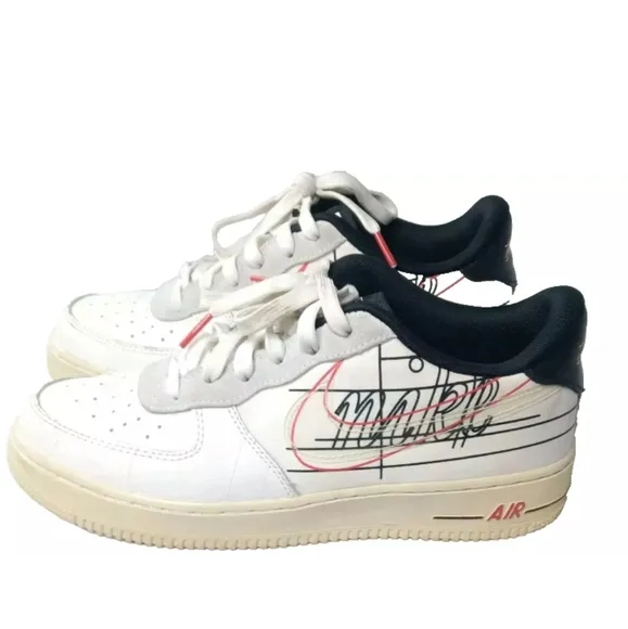 Nike Air Force 1 Low GS SCRIPT Swoosh Youth’s Size 7Y Shoes ~CK9707-100