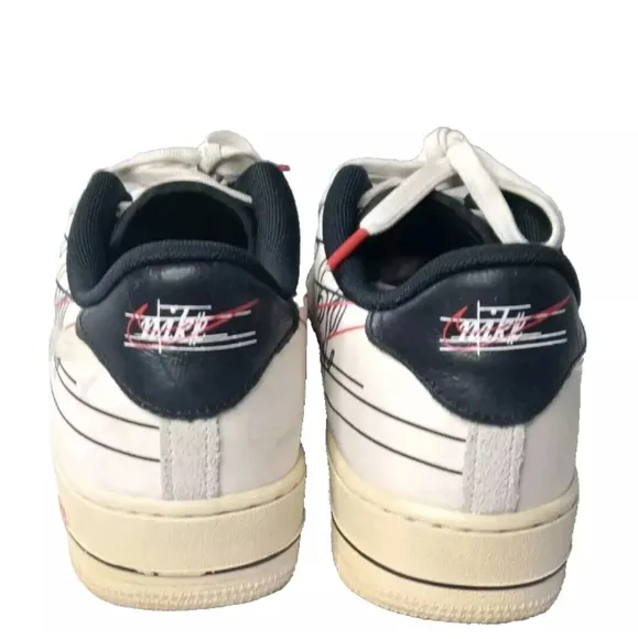 Nike Air Force 1 Low GS SCRIPT Swoosh Youth’s Size 7Y Shoes ~CK9707-100