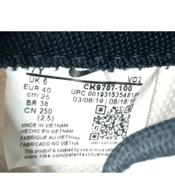 Nike Air Force 1 Low GS SCRIPT Swoosh Youth’s Size 7Y Shoes ~CK9707-100