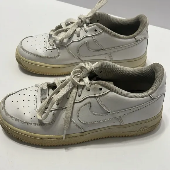 Nike Air Force 1 Low Shoes Triple White Youth Size 6
