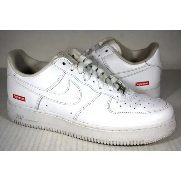 Nike Air Force 1 Low Supreme White CU9225 100 Mens 8 M1012