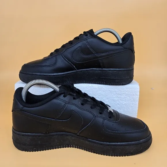 Nike Air Force 1 Low 'Triple Black' Shoes Big Kid Size 6.5