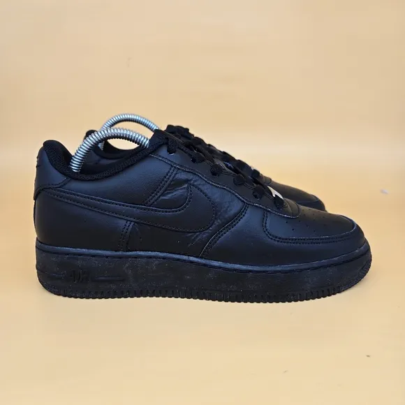 Nike Air Force 1 Low 'Triple Black' Shoes Big Kid Size 6.5